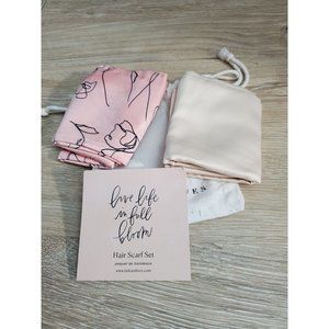 Lark & Ives Minimalist Hair Scarf Bundle Brand New in Linen Bag